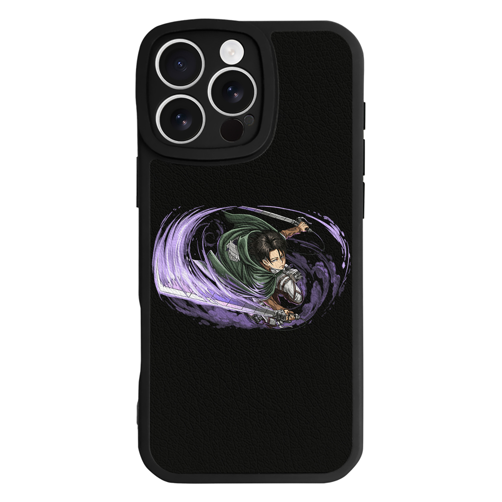 （画像用） 進撃の巨人 リヴァイ·アッカーマン Attack on Titan Levi Ackerman 【iPhone 16シリーズ対応】シリコンスマホケース（レザー調） 材質：シリコン
